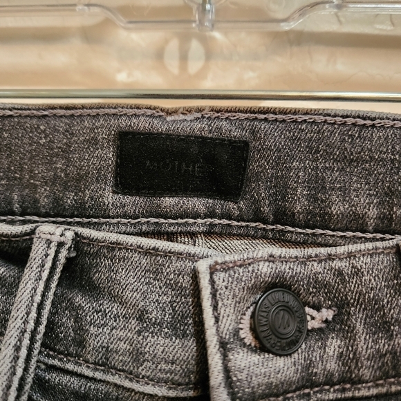 MOTHER The Midrise Dazzler Ankle Open Later Gray 23 - Picture 4 of 7